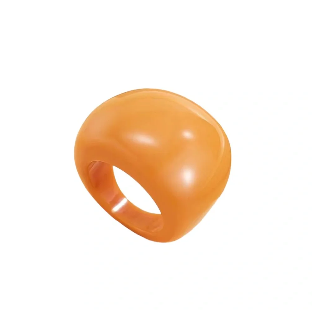 Resin Orange Chunky Ring